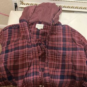 American Eagle Cropped Flannel